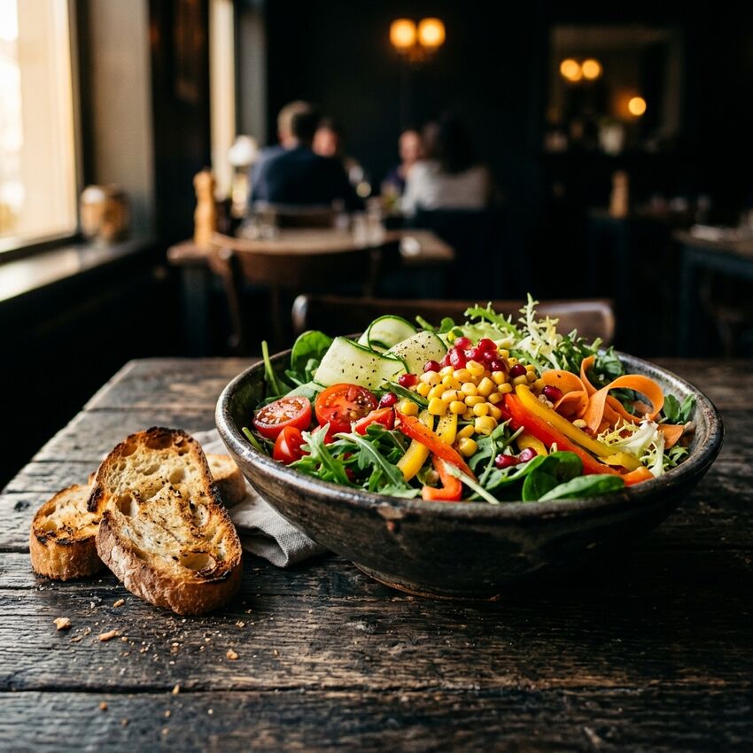 Insalata Mista mit Granatapfelkernen